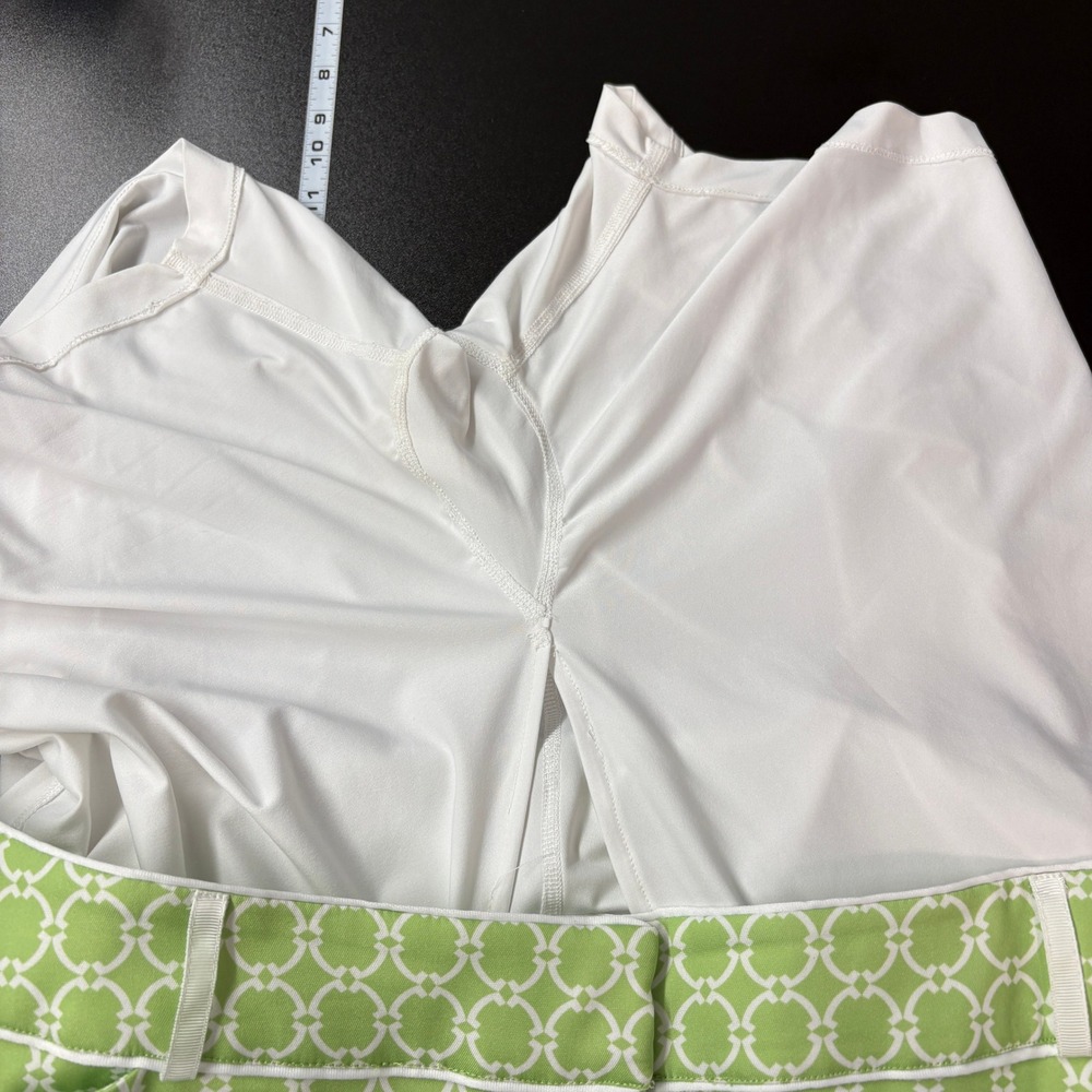Tail Women Golf Skort 16 Green White Geometric Trellis Activewear Skirt Shorts - Picture 10 of 14